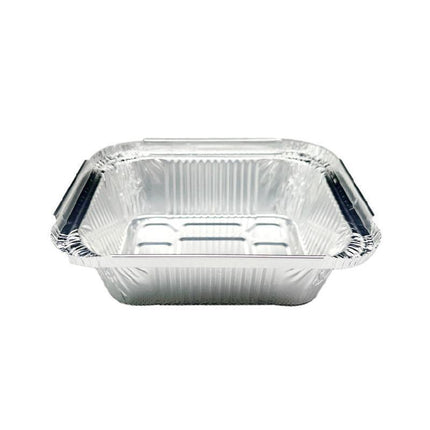 125PCS Disposable Quadrate Tin Foil Pans Oven Grill Safe Non-Stick Baking Trays - 125pcs-600ml.