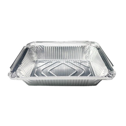 125PCS Disposable Quadrate Tin Foil Pans Oven Grill Safe Non-Stick Baking Trays - 125pcs-600ml.