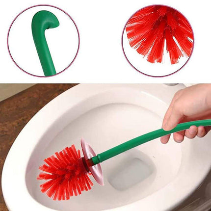 Soft Wool Toilet Brush with Long Handle Plastic Cleaning Brush Household Tool.