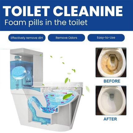 16/32pcs Effervescent Toilet Cleaning Tablets Descaling Deodorizing Odor Free - 2 boxes.