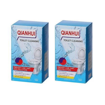 16/32pcs Effervescent Toilet Cleaning Tablets Descaling Deodorizing Odor Free - 2 boxes.