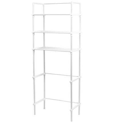 Bathroom Rack Over Toilet Washing Machine Shelf Storage Organizer Stand Unit - Black.