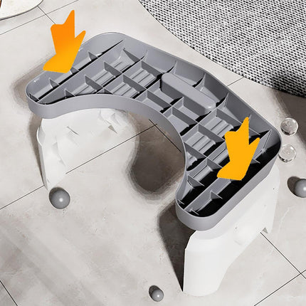 Thickened Toilet Squatting Stool Bathroom Footstool Household Restroom Pad - Grey.