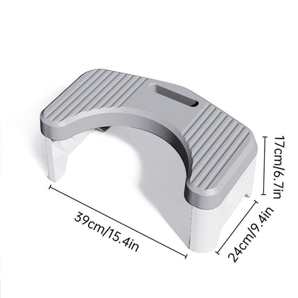 Thickened Toilet Squatting Stool Bathroom Footstool Household Restroom Pad - White.