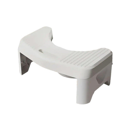 Thickened Toilet Squatting Stool Bathroom Footstool Household Restroom Pad - White.