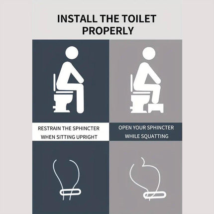 Toilet Stool Anti-Slip Bathroom Footstool for Home Use with Stable Support Design - White.