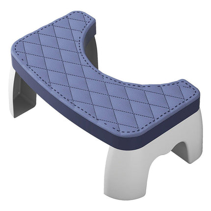 Toilet Stool Anti-Slip Bathroom Footstool for Home Use with Stable Support Design - White.
