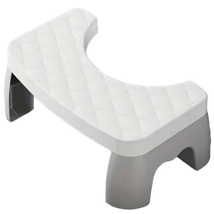 Toilet Stool Anti-Slip Bathroom Footstool for Home Use with Stable Support Design - White.