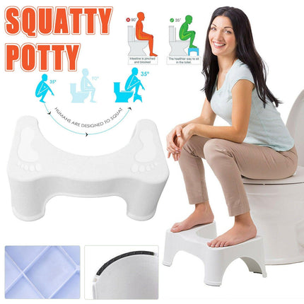 1X Sit And Squat Squatty Potty Stool Non-Slip Toilet Stools Healthy.