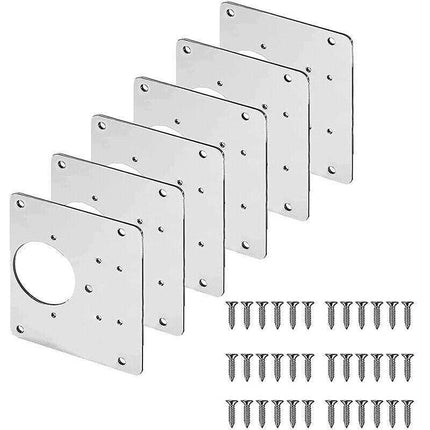 Hinge Repair Plate Rust Resistant Steel Furniture Cupboard Repair Mount Tool - 1SET.