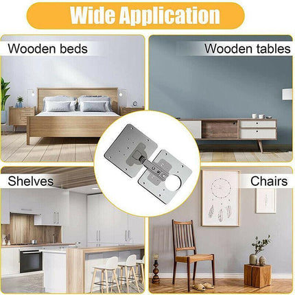 Hinge Repair Plate Rust Resistant Steel Furniture Cupboard Repair Mount Tool - 1SET.