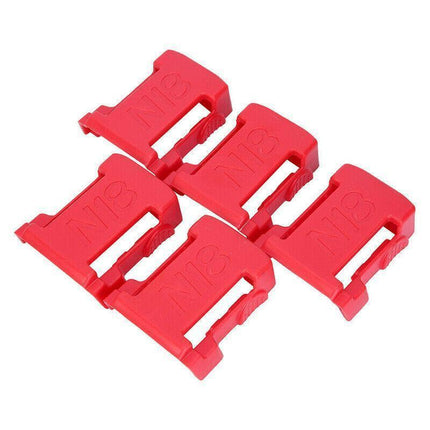 5Pcs Battery Mount Holder Stand For Milwaukee M18 18V Tool Battery Accessories - Black.