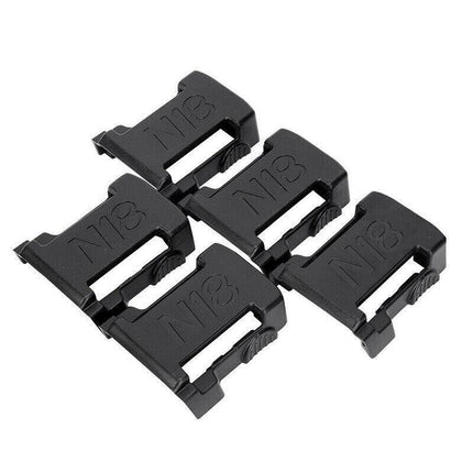 5Pcs Battery Mount Holder Stand For Milwaukee M18 18V Tool Battery Accessories - Black.