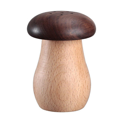 Solid Wood Toothpick Holder Black Walnut Beech Cute Mushroom Toothpick Box.