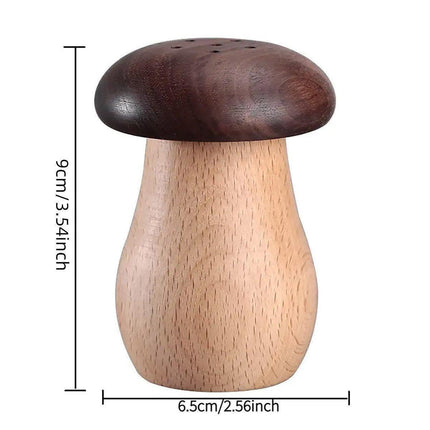 Solid Wood Toothpick Holder Black Walnut Beech Cute Mushroom Toothpick Box.