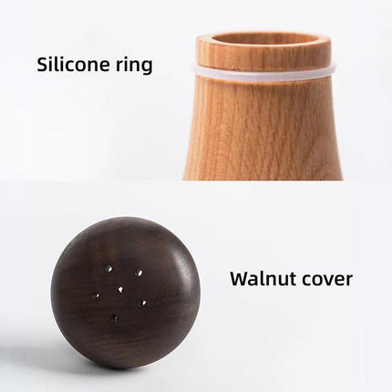 Solid Wood Toothpick Holder Black Walnut Beech Cute Mushroom Toothpick Box.