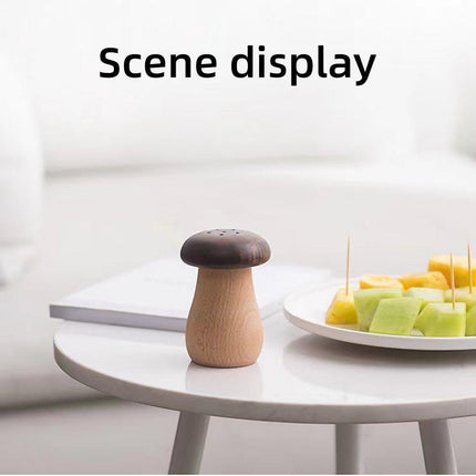 Solid Wood Toothpick Holder Black Walnut Beech Cute Mushroom Toothpick Box.