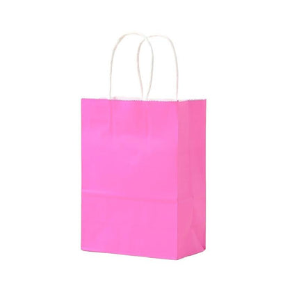 20pcs Small Kraft Paper Gift Bags with Handles for Shopping Party Favour - Red.