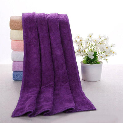 Microfiber Towel Gym Sport Footy Travel Camping Swimming Beach Bath Microfibre - Light Blue.