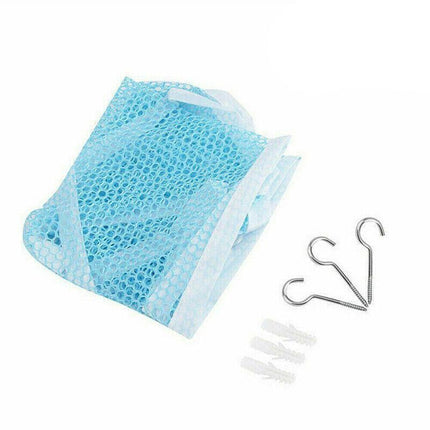 Soft Large Toy Hammock Mesh Net Storage Organizer for Bedroom Plush Toys - White.