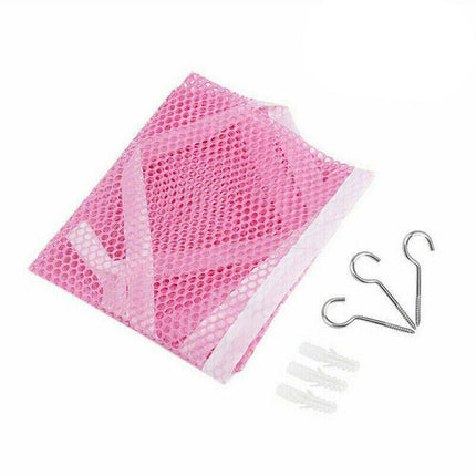 Soft Large Toy Hammock Mesh Net Storage Organizer for Bedroom Plush Toys - White.