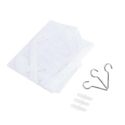 Soft Large Toy Hammock Mesh Net Storage Organizer for Bedroom Plush Toys - White.
