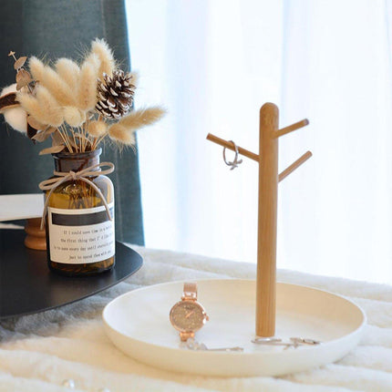 Branch Tray Desktop Storage Organizer Key Holder Rack for Living Room Entryway - White.