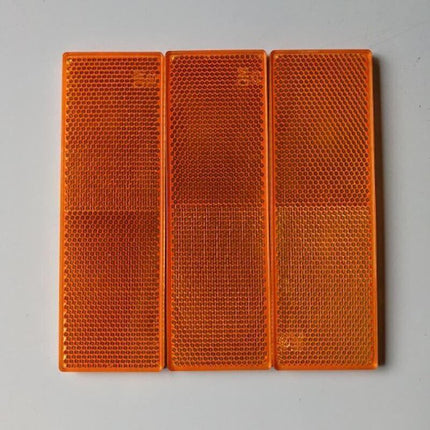 6 X Red Amber White Trailer Reflectors 15 X 5 Cm Self Adhesive Reflector Caravan.