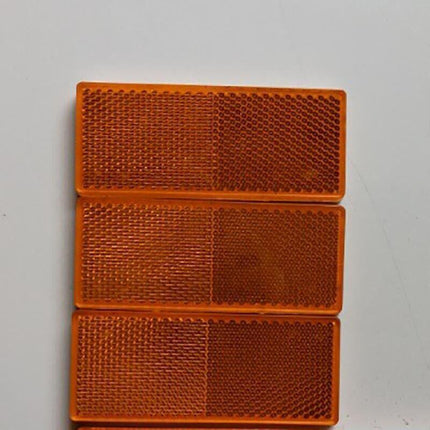 6 X Red Amber White Trailer Reflectors 15 X 5 Cm Self Adhesive Reflector Caravan.