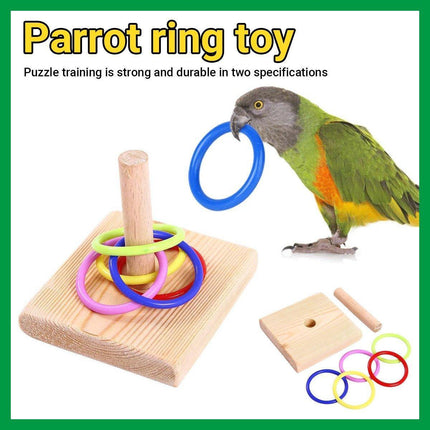 Parrot Chew Toys Interactive Bird Training Rings Set Pet Bird Intelligence Toys.
