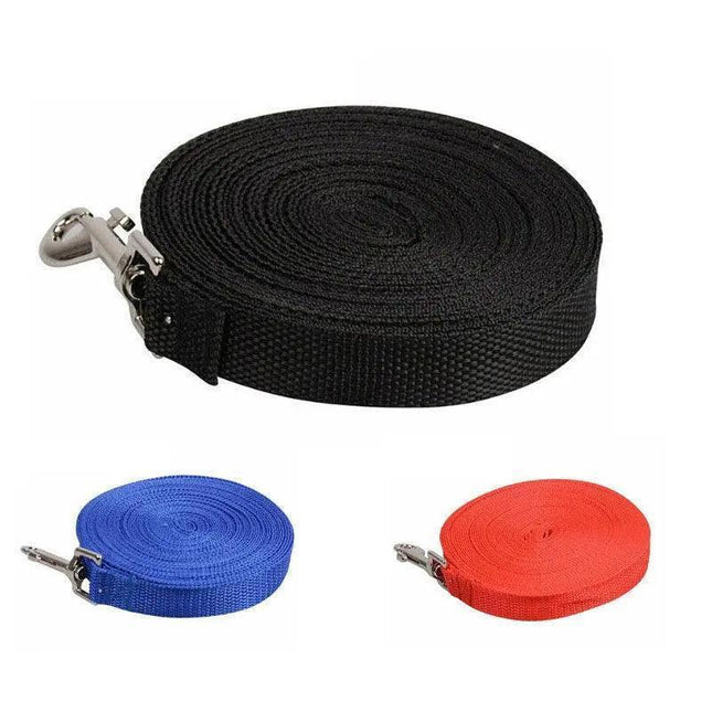 50Ft/15M Long Dog Lead Pet Puppy Leash Training Obedience Recall Walk Tracking - Red.