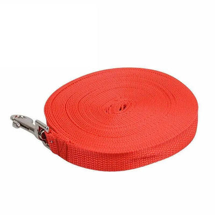 50Ft/15M Long Dog Lead Pet Puppy Leash Training Obedience Recall Walk Tracking - Red.