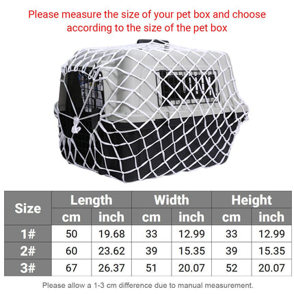 Pet Carrier Net Bag for Cat Dog Travel Mesh Cover Protective Tote Use - 67 × 52 × 51 cm.
