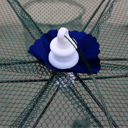 Large Fishing Net Fish Crab Yabbie Trap Minnow Crawfish Shrimp Cage Net Foldable - 10 Side 10 Holes.