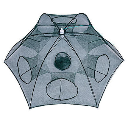 Large Fishing Net Fish Crab Yabbie Trap Minnow Crawfish Shrimp Cage Net Foldable - 10 Side 10 Holes.