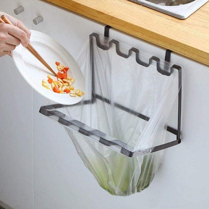Wall Hanging Garbage Bag Shelf Hook Kitchen Storage Plastic Bag Hanger Rack Trash Bin.