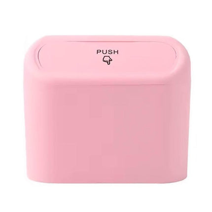 Car Wastebasket Door Mounted Multifunctional Storage Box Trash Bin Organizer - Pink.
