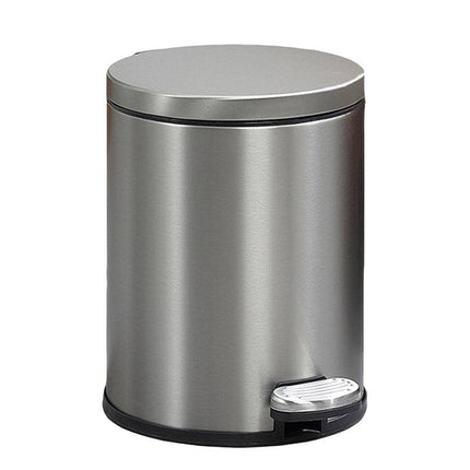 Trash Can Double Layer Foot Pedal Design with Lid Household Bin Kitchen Bathroom - White.
