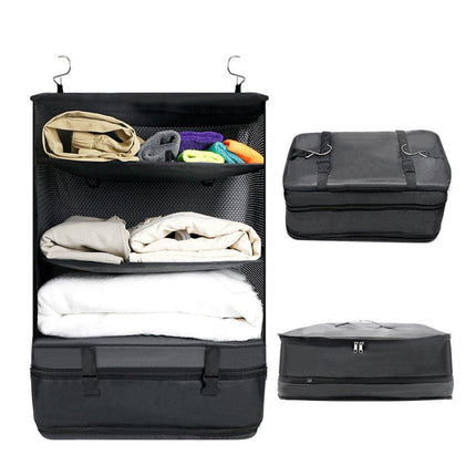 Foldable Clothes Organizer Wardrobe Hanging Storage Bag Convenient Space Saver.
