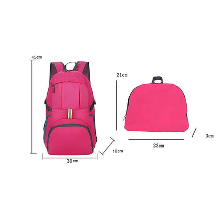 35L Light Foldable Outdoor Sports Backpack Camping Hiking Travel Bag - Blue.
