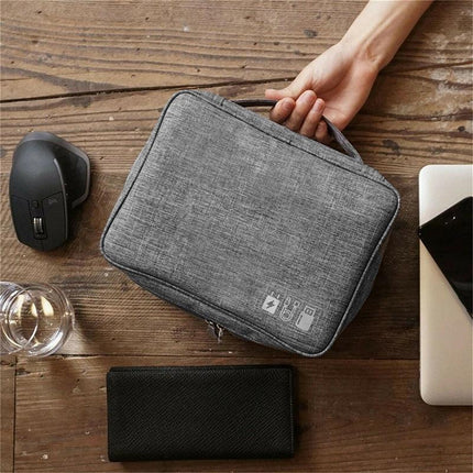 Cable Organizer Bag Charger USB Electronic Accessories Storage Travel Case - Purple.