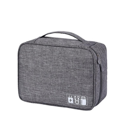 Cable Organizer Bag Charger USB Electronic Accessories Storage Travel Case - Purple.