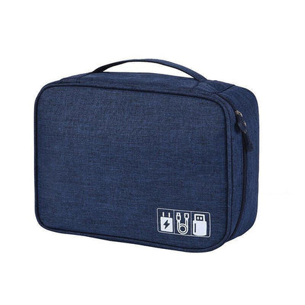 Cable Organizer Bag Charger USB Electronic Accessories Storage Travel Case - Purple.