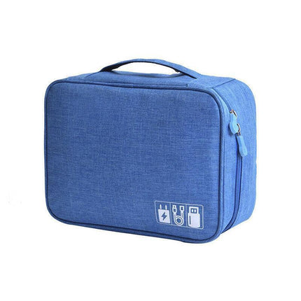 Cable Organizer Bag Charger USB Electronic Accessories Storage Travel Case - Purple.