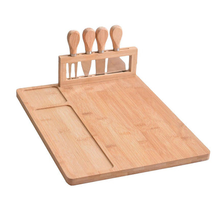Bamboo Chopping Board Cheese Board Set with Knife Kitchen Charcuterie Serving.