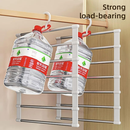 2pcs Multifunctional Folding Trouser Rack Multi Layer Storage Hanging Clothes.