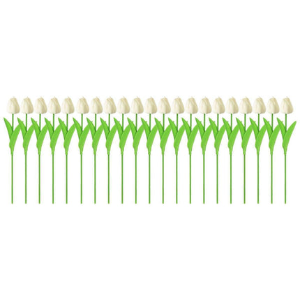 20PCS Real Touch Artificial Tulip Bouquet Fake Flowers for Home Wedding Decor - Pink.
