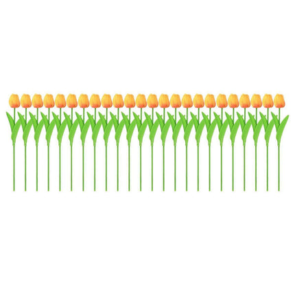 20PCS Real Touch Artificial Tulip Bouquet Fake Flowers for Home Wedding Decor - White.
