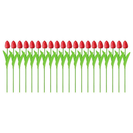 20PCS Real Touch Artificial Tulip Bouquet Fake Flowers for Home Wedding Decor - White.
