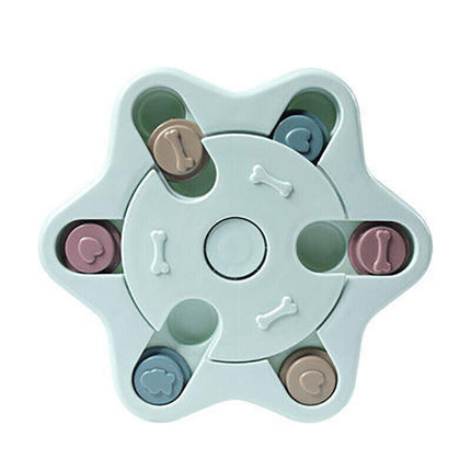 Dog Treat Dispenser Food Puzzle Toy Interactive Training Feeder Pet Supply Bowl - Claw-Pink.